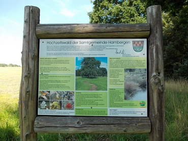 Schild Hochzeitswald&nbsp;&copy;&nbsp;Samtgemeinde Hambergen